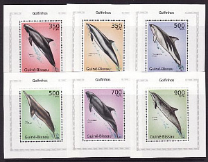 Гвинея Биссау, 2010, Дельфины, 6 люксблоков